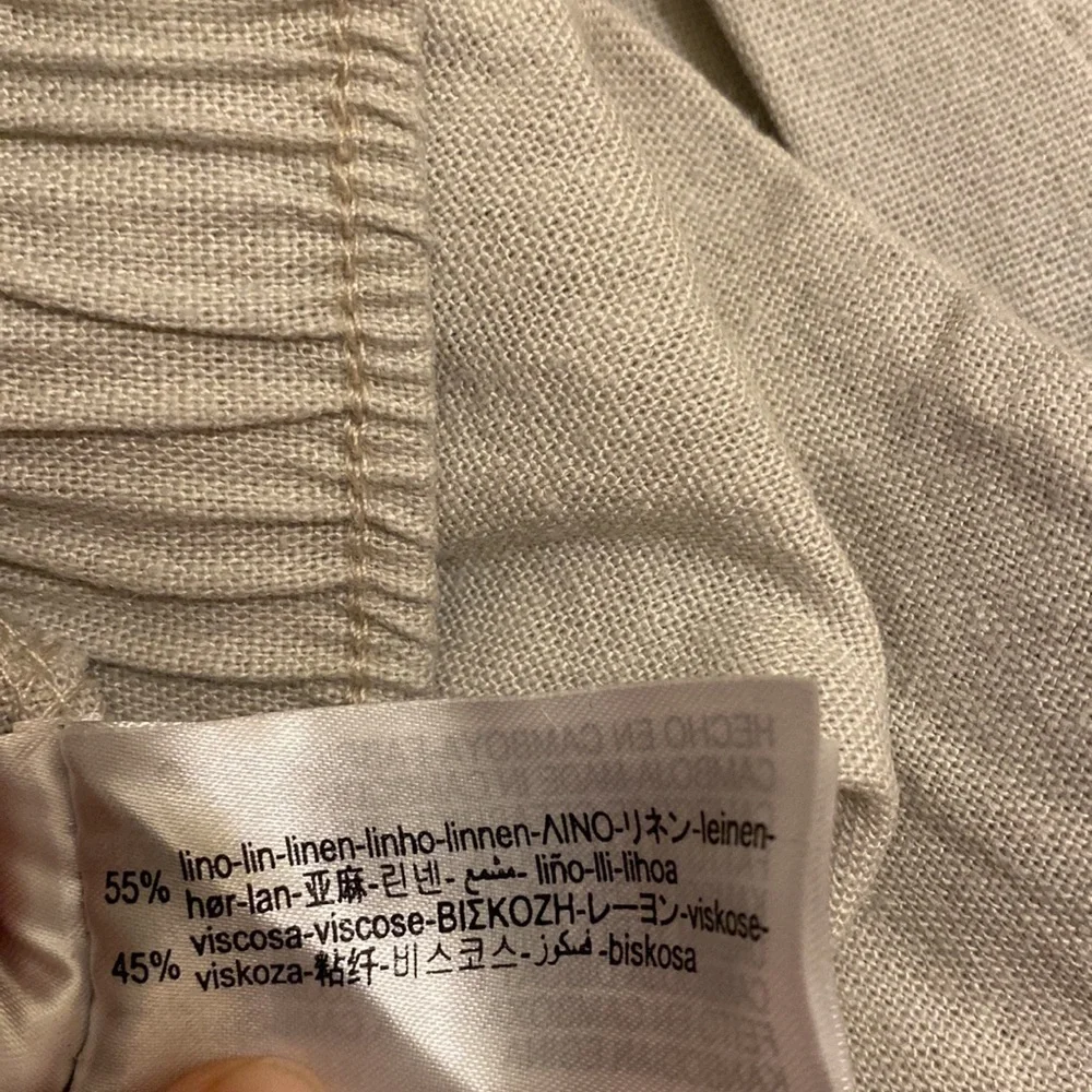 Zara Carrot light gray linen blend pants. Size S . Very good condition